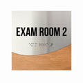 Exam Room Sign - Interior Office Door Signs - Stainless steel & Wood "Jure" Design - Photo #3