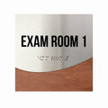 Exam Room Sign - Interior Office Door Signs - Stainless steel & Wood "Jure" Design - Photo #5