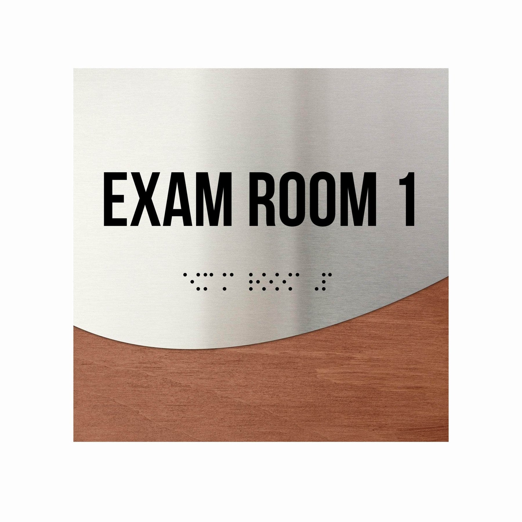 Exam Room Sign - Interior Office Door Signs - Stainless steel & Wood ...