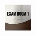 Exam Room Sign - Interior Office Door Signs - Stainless steel & Wood "Jure" Design - Photo #4