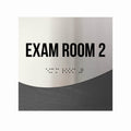 Exam Room Sign - Interior Office Door Signs - Stainless steel & Wood "Jure" Design - Photo #1