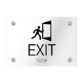 Information signs ADA Exit Sign - Clear Acrylic - Photo #1