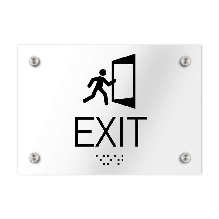 Information signs ADA Exit Sign - Clear Acrylic