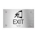 Information signs Exit Sign with Braille - Stainless steel - Photo #3
