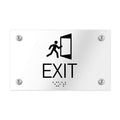 Information signs ADA Exit Sign - Clear Acrylic - Photo #2