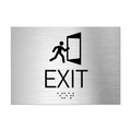Information signs Exit Sign with Braille - Stainless steel - Photo #2
