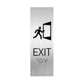 Information signs ADA Exit Sign with Braille - Stainless Steel - Photo #2