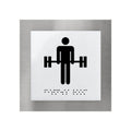 Information signs Fitness Room Steel Door Sign - "Modern" Design - Photo #2