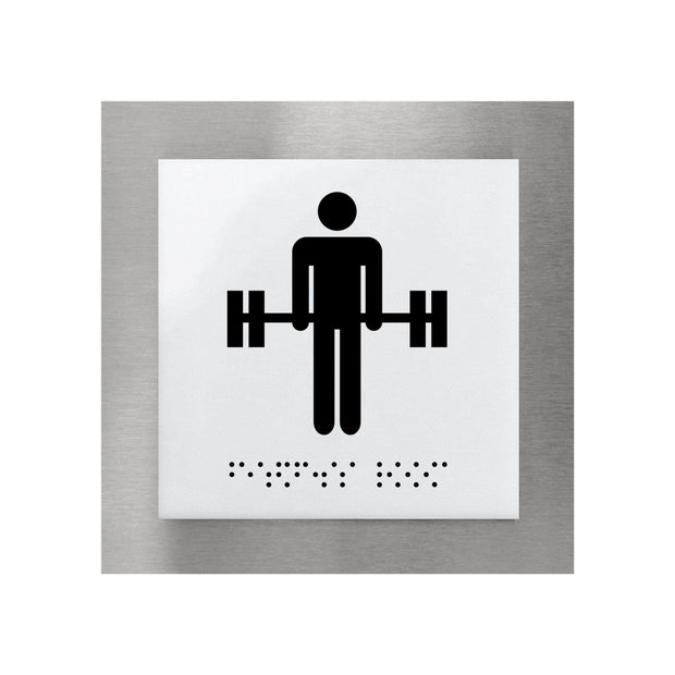 Information signs Fitness Room Steel Door Sign - "Modern" Design