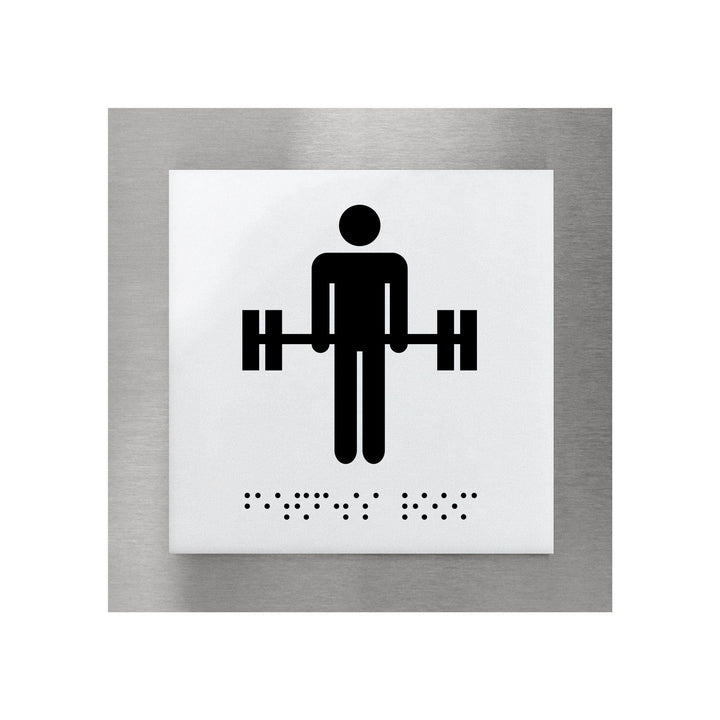 Information signs Fitness Room Steel Door Sign - "Modern" Design