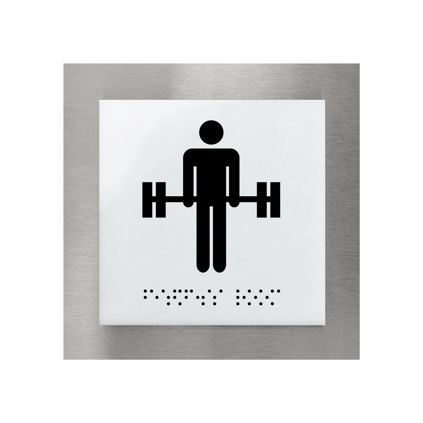 Information Signs - Fitness Room Steel Door Sign "Modern" Design