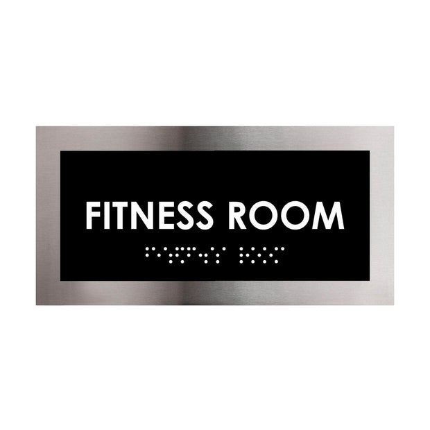 Door Signs Fitness Room Door Plate - Stainless Steel Sign - "Modern" Design