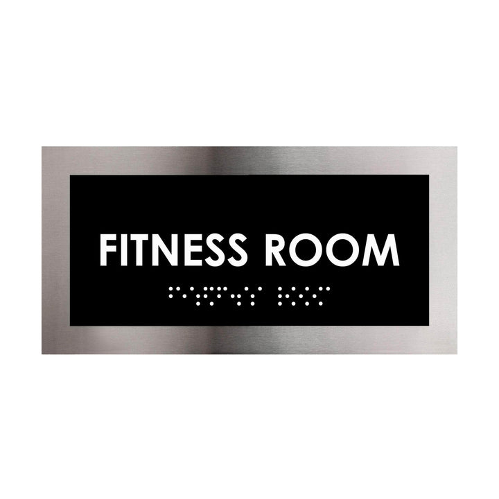 Door Signs Fitness Room Door Plate - Stainless Steel Sign - "Modern" Design