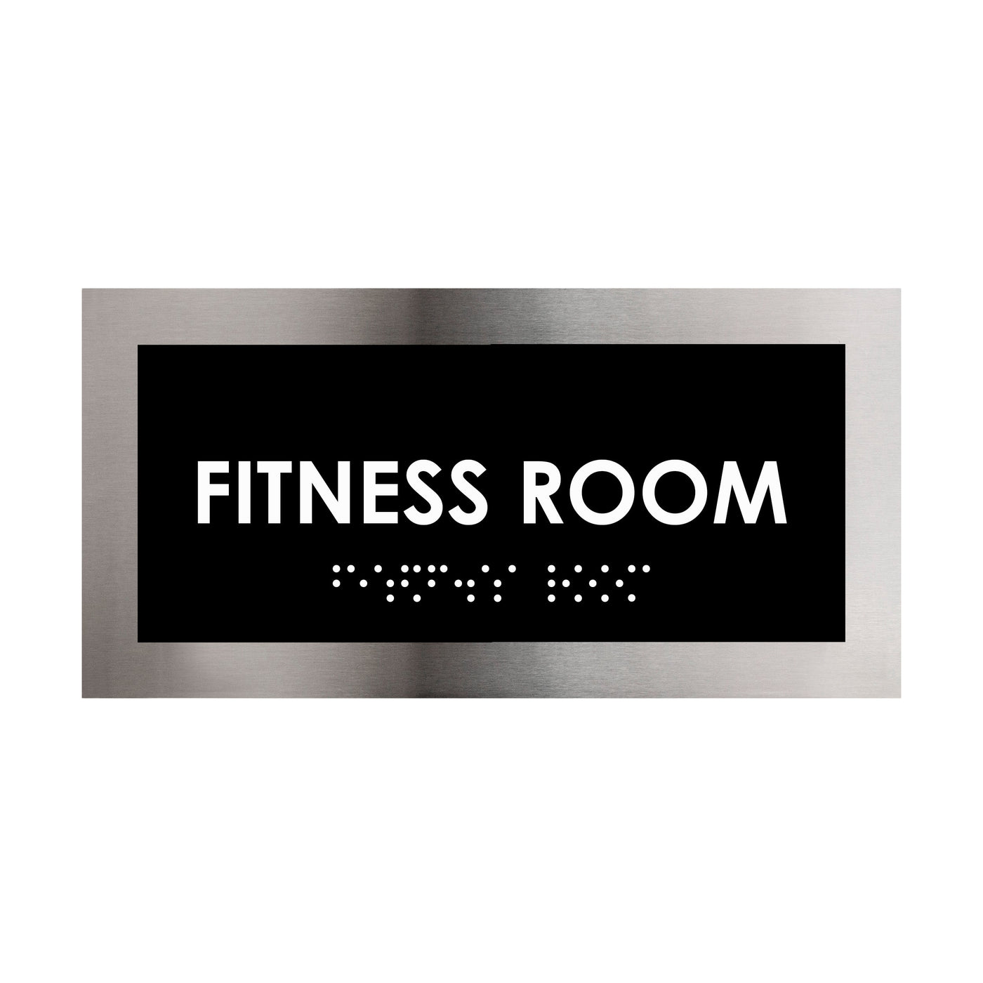 Door Signs - Fitness Room Door Plate - Stainless Steel Sign - "Modern" Design