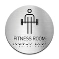 Information signs Stainless Steel Fitness Room Sign with Braille - Photo #2