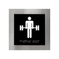 Information signs Fitness Room Steel Door Sign - "Modern" Design - Photo #1