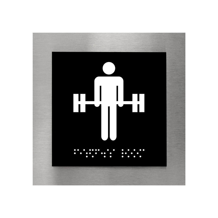 Information signs Fitness Room Steel Door Sign - "Modern" Design