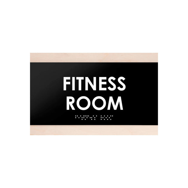 Door Signs Fitness Room Wood Door Sign - "Buro" Design