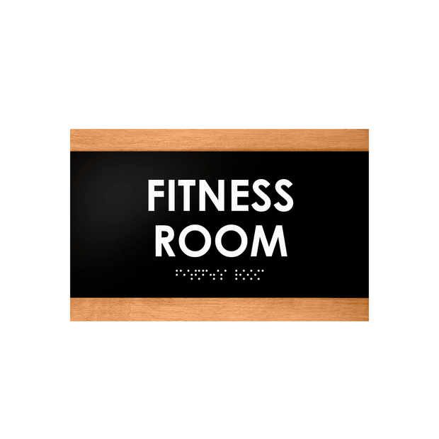 Door Signs Fitness Room Wood Door Sign - "Buro" Design