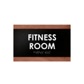 Door Signs Fitness Room Wood Door Sign - "Buro" Design - Photo #1