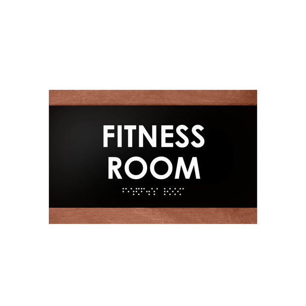 Door Signs Fitness Room Wood Door Sign - "Buro" Design