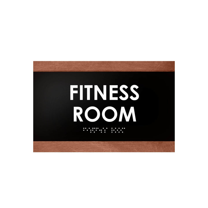 Door Signs Fitness Room Wood Door Sign - "Buro" Design