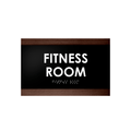 Door Signs Fitness Room Wood Door Sign - "Buro" Design - Photo #5