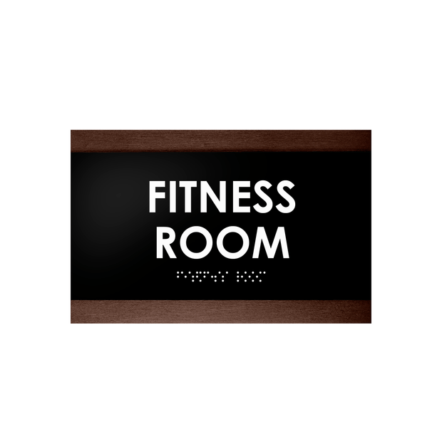 Door Signs Fitness Room Wood Door Sign - "Buro" Design