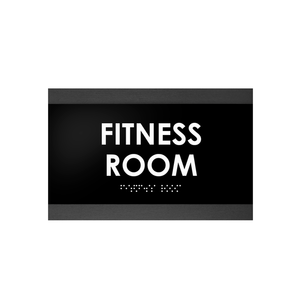 Door Signs Fitness Room Wood Door Sign - "Buro" Design