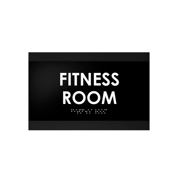 Door Signs Fitness Room Wood Door Sign - "Buro" Design