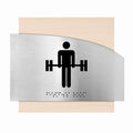 Information signs Steel & Wood Fitness Room Sign - "Wave" Design - Photo #2
