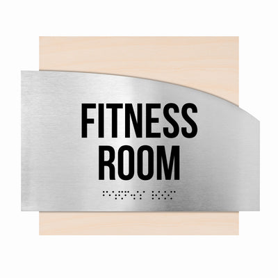 Fitness Room Steel Sign "Wave" Design