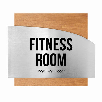 Fitness Room Steel Sign "Wave" Design