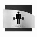 Information signs Steel & Wood Fitness Room Sign - "Wave" Design - Photo #3