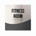 Door Signs Fitness Room Sign — Stainless Steel & Wood Door Plate — "Jure" Design - Photo #5