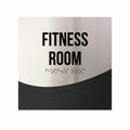 Door Signs Fitness Room Sign — Stainless Steel & Wood Door Plate — "Jure" Design - Photo #6