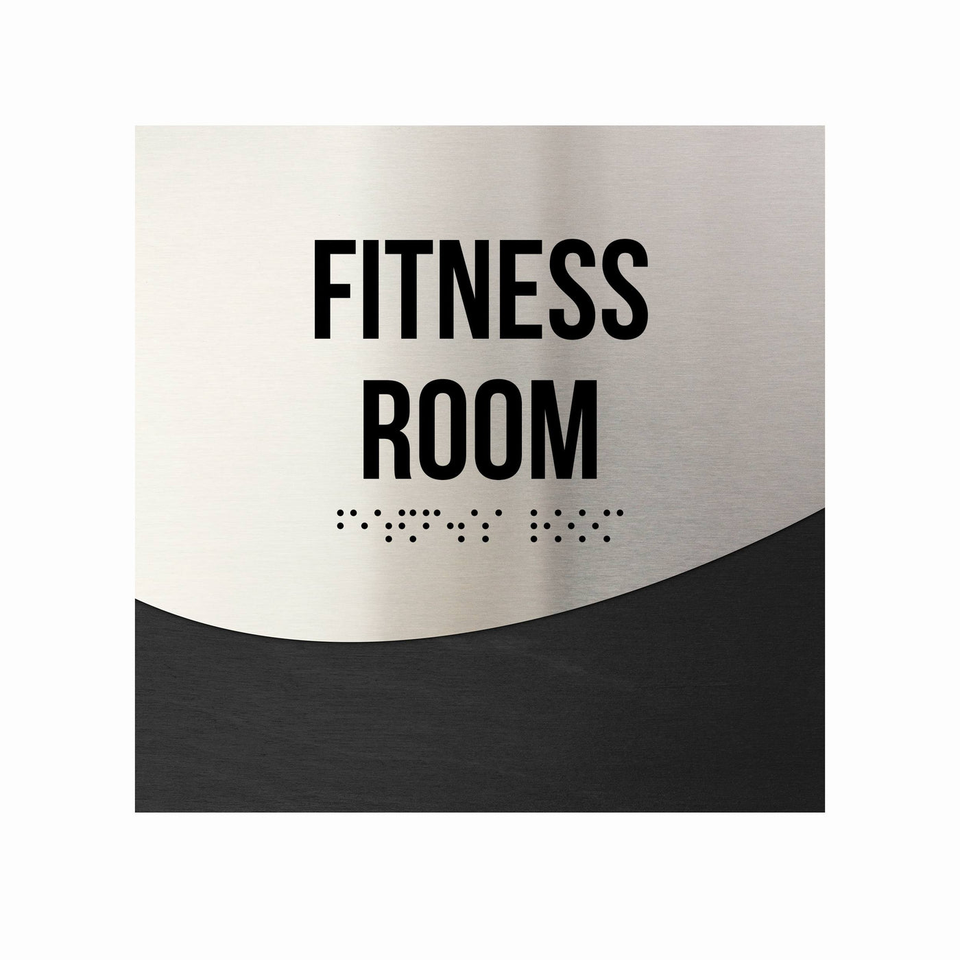 Door Signs - Fitness Room Signs - Stainless Steel & Wood "Jure" Design