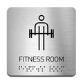 Information signs Stainless Steel Fitness Room Sign with Braille - Photo #1
