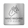 Information signs Hand Washing Sign with Braille — Steel Door Plate - Photo #1