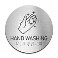 Information signs Hand Washing Sign with Braille — Steel Door Plate - Photo #2