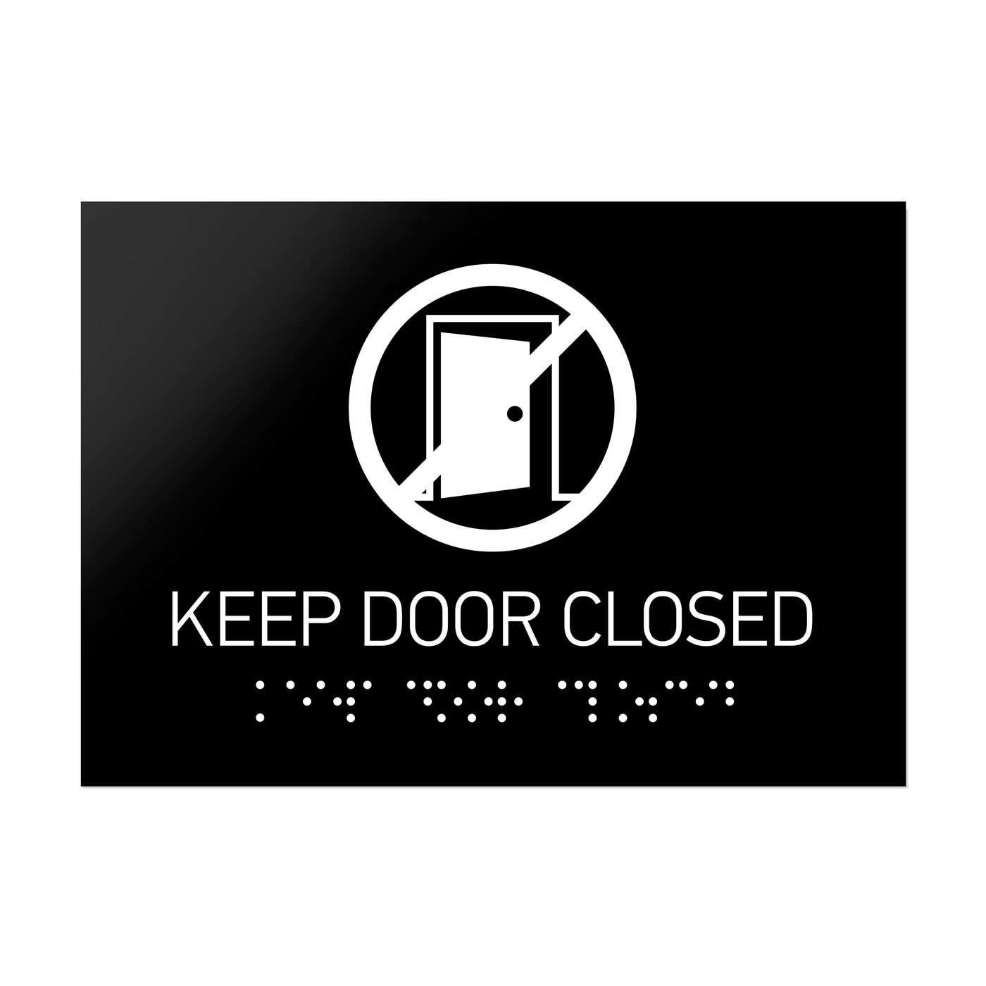 Keep Door Closed Signs: Clear Acrylic Sign with Braille | BSign Store keep-door-closed-signs-clear-acrylic-sign-with-braille-bsign-store