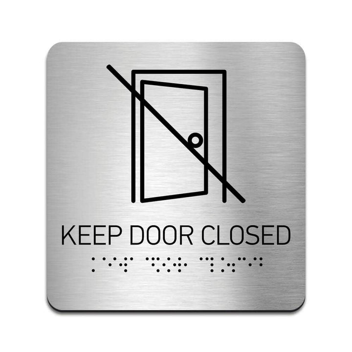 Information signs Keep Door Closed Sign - Steel Sign