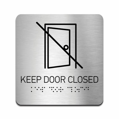 Information Signs - Keep Door Closed Sign - Steel Sign