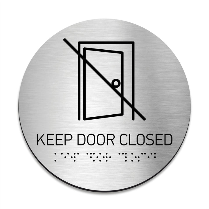Information signs Keep Door Closed Sign - Steel Sign