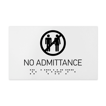 Information signs No Admittance Signs - White Acrylic Sign with Braille - Photo #4