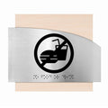 Information signs Steel No Food Or Drink Sing - "Wave" Design - Photo #3