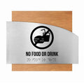 Information signs Wooden No Food Or Drink Sing - "Wave" Design - Photo #5