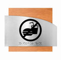 Information signs Steel No Food Or Drink Sing - "Wave" Design - Photo #1