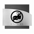Information signs Steel No Food Or Drink Sing - "Wave" Design - Photo #6