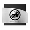 Information signs Steel No Food Or Drink Sing - "Wave" Design - Photo #7